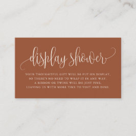 Terracottaスクリプかわいらしト表示シャワーカード プレイスカード