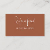 Terracottaスタイリッシュフレンド紹介カードを参照 紹介カード (正面)