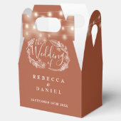 Terracottaストリングライトフローラ結婚ズ フェイバーボックス (オープン)