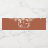 Terracottaストリングライトフローラ結婚ズ ペットボトルラベル (シングルラベル)