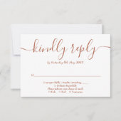 Terracottaストリングライトフローラ結婚ズ 出欠カード (正面)