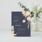 TERRACOTTAネイビーBROWNフローラDATEカードを保存 案内ポストカード (スタンド正面)