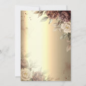 Terracottaバラエレガント金ゴールドスクリプト日付の保存 セーブザデート (裏面)