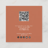 Terracottaビジネスは友人の紹介カードを参照 スクエア名刺 (裏面)