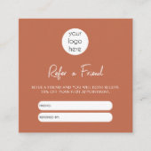 Terracottaビジネスは友人の紹介カードを参照 スクエア名刺 (正面)