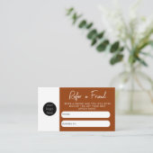 Terracottaビジネスは友人の紹介カードを参照 名刺 (スタンド正面)