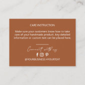 Terracottaビジネスロゴありがとう製品気に 名刺 (裏面)