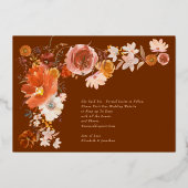 Terracottaフローラフレーム写真データの保存 箔招待状 (裏面)