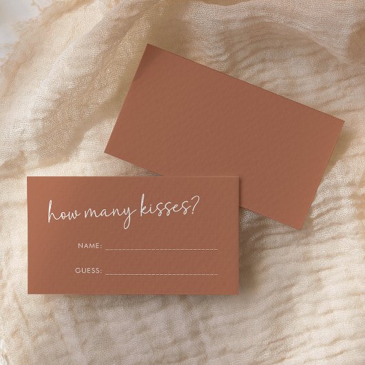 Terracottaミニマリストのスクリプトゲームの数キス エンクロージャーカード