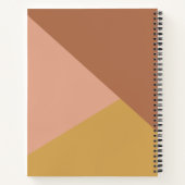 Terracottaモダンの幾何形状パーソナライズされた ノートブック (裏面)