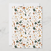 Terracottaモダンアーチテラッツォ日付カードを保存 招待状 (裏面)