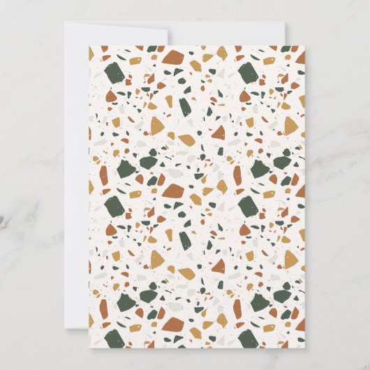 Terracottaモダンアーチテラッツォ日付カードを保存 招待状 (裏面)