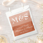 Terracottaモダンスクリプ結婚ト フェイバーバッグ (クリップ留めされた状態)