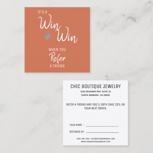 Terracottaモダンフレンド紹介カードを参照 紹介カード (正面/裏面)