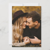 Terracottaモダンミニマル写真結婚の写真 招待状 (裏面)