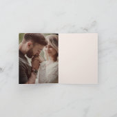 Terracottaモダン写真結婚のサンキューカード サンキューカード (内部)