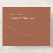 Terracottaモダン手書き写結婚真 オールインワン招待状 (背面)