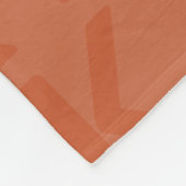 Terracottaモノグラムパターンスクリプト名 フリースブランケット (角)