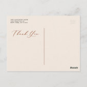 Terracottaラブリースクリプトフォトコラージュありがとう ポストカード (裏面)