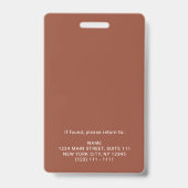 Terracotta写真モダンIDビジネスロゴ従業員 バッジ (Back)