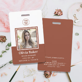 Terracotta写真モダンIDビジネスロゴ従業員 バッジ