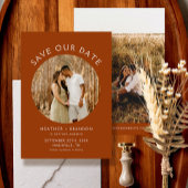 Terracotta写真救私たちの日付招待状 招待状