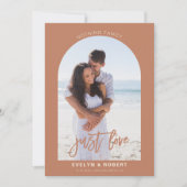 Terracotta写真Nothing ファンシー Just Love結婚's 招待状 (正面)