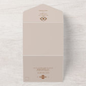 Terracotta南西カボスの写真結婚の数 オールインワン招待状 (外側)