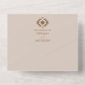 Terracotta南西カボスの写真結婚の数 オールインワン招待状 (裏面)