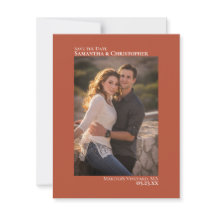 Terracotta垂直フォトミニマル結婚リスト