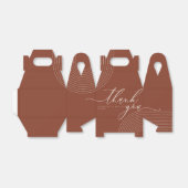 Terracotta幾何学的なラインアートのスクリプトありがとう フェイバーボックス (折り畳みなし)