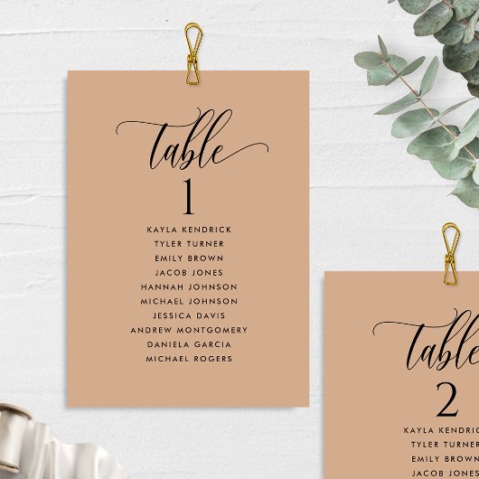 Terracotta座席計画カード（ゲスト名あり）