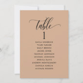 Terracotta座席計画カード（ゲスト名あり） (正面)