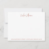 Terracotta手書き名のアドレスパーソナライズされた ノートカード (正面)