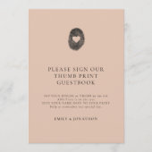 Terracotta拇印ゲストブックの看板 招待状 (正面)