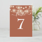 Terracotta文字列ライツテーブル番号 招待状 (スタンド正面)