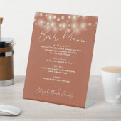 Terracotta文字列ライトスクリプエレガントトバーメニュー 台座サイン (インサイチュ)