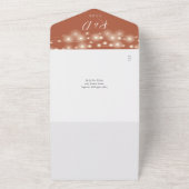 Terracotta文字列ライトQRコード結婚ズ オールインワン招待状 (外側)
