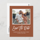 Terracotta書モダン道の写真日付を保存 ポストカード (正面/裏面)