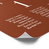 Terracotta焼けアンバースクリプトテーブルのシーティンググラフ ポスター (角)