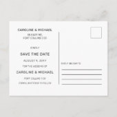 Terracotta燃えたオレンジシンプル色の写真Save The Date 案内ポストカード (裏面)