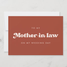Terracotta私の義母の結婚式の日のカードに