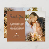 Terracotta'結婚s Thank You Photo Minimalist (正面/裏面)