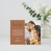 Terracotta'結婚s Thank You Photo Minimalist (スタンド正面)