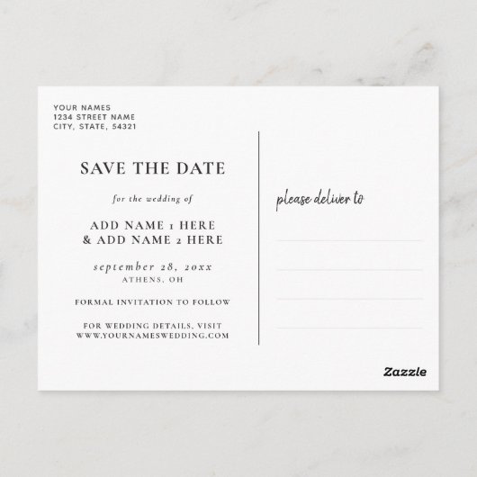 Terracotta自然書道の写真の日付を保存 ポストカード (裏面)