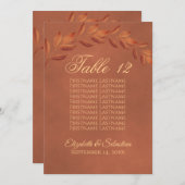 Terracotta葉の表結婚番号（名前） (正面/裏面)