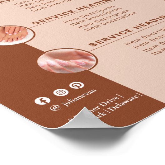 Terracotta製品イメージレトロアーチ価格表 ポスター (角)