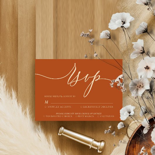 Terracotta迅速な続編ビジュアルプレゼンテーション 出欠カード