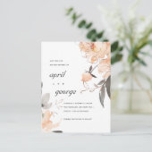 TERRACOTTA錆び茶色のフローラは日付カードを保存 案内ポストカード (スタンド正面)