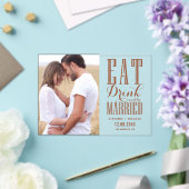 Terracotta食べドリンクとBe結婚した Photo アクリル招待状 (インサイチュ (ウェディング))